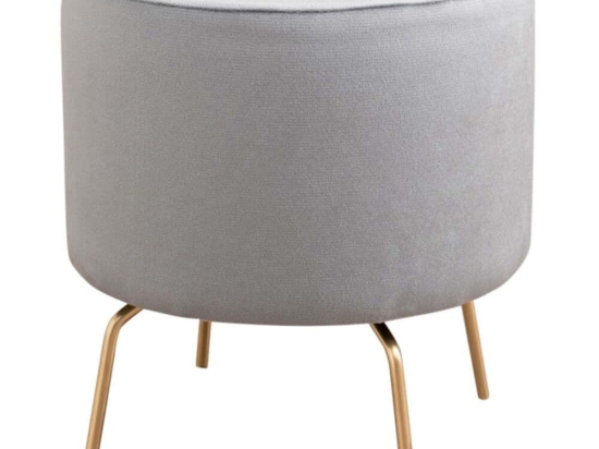 Σκαμπό Octo 825BLC2508 40x40x40cm Grey-Gold