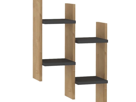 Ραφιέρα Τοίχου Su 835PUQ1653 49,4x14,5x85cm Oak-Anthracite