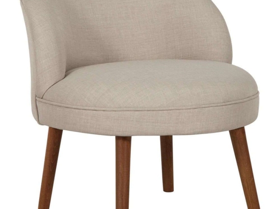Πολυθρόνα Nice 558ZEN1131 60x67x66cm Cream Polyester,Ξύλο