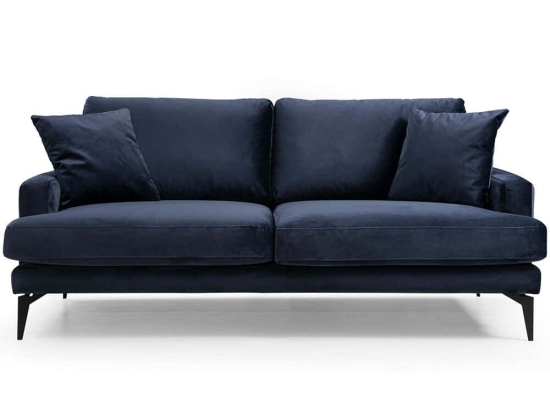 Καναπές Διθέσιος Papira 560ARE1505 175x90x88cm Navy Blue