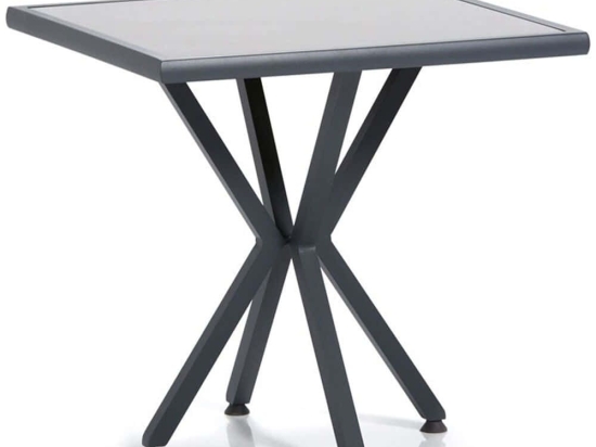 Τραπέζι Κήπου Samara 561CLR1303 94x94x78cm Grey-Black