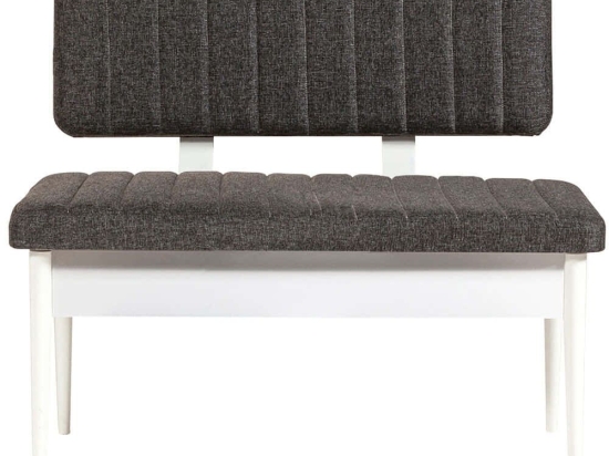 Παγκάκι Vina 869VEL5151 110x40x85cm Anthracite-White