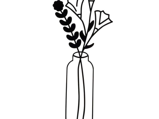 Διακοσμητικό Επιτραπέζιο Flowerpot 565TNL1169 22x56cm Black Aberto Design Μέταλλο