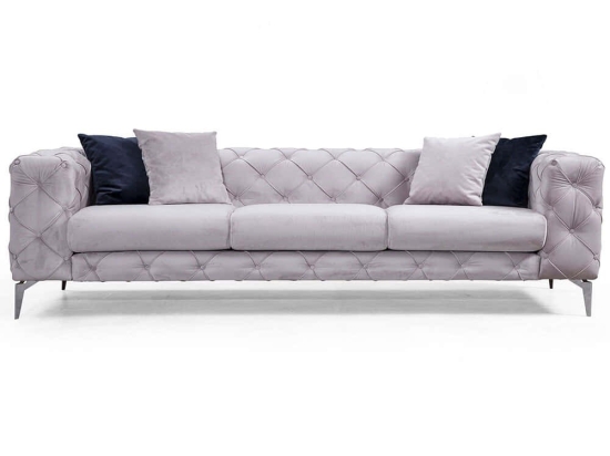 Καναπές Τριθέσιος Como 569HLN1103 237x90x73cm Light Grey