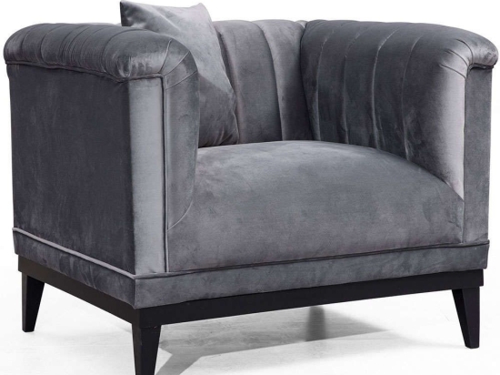 Πολυθρόνα Trendy 569HLN1506 105x89x79cm Dark Grey-Black
