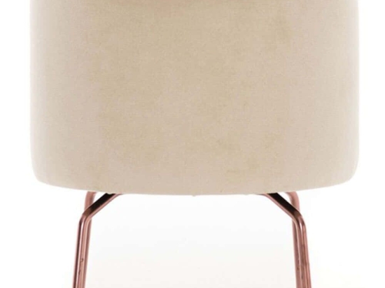 Σκαμπό Octo 825BLC1274 40x40x40cm Cream-Bronze