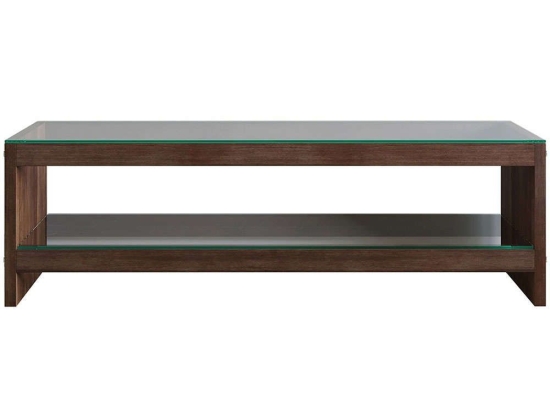 Έπιπλο Τηλεόρασης 552NOS1509 140x40x45cm Walnut-Clear