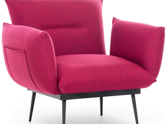Πολυθρόνα Jax Solo 859FTN1717 90x80x95cm Red