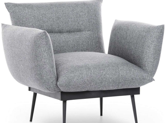 Πολυθρόνα Jax Solo 859FTN1718 90x80x95cm Grey
