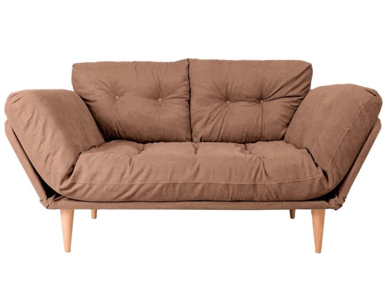 Καναπές - Κρεβάτι Τριθέσιος Nina Daybed 859FTN1354 120x60x40cm Light Brown