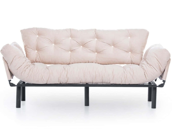 Καναπές - Κρεβάτι Τριθέσιος Nitta 859FTN1360 185x70x85cm Cream
