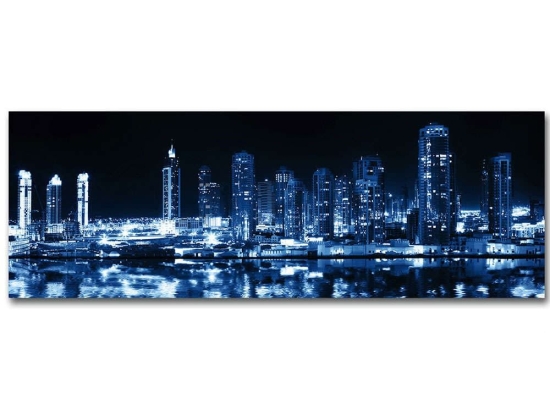 Πίνακας Καμβάς Με Φως Led 254LED4390 90x30cm Multi Wallity Οριζόντιοι Ξύλο, Καμβάς
