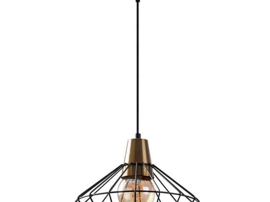 Φωτιστικό Οροφής Wire 584TTM1158 30x30x112cm 1xE27 40W Black-Gold Opviq