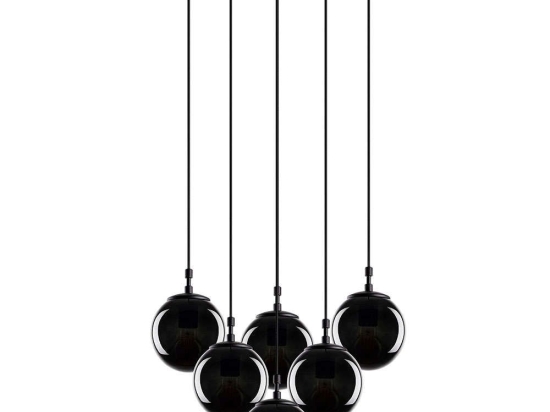 Φωτιστικό Οροφής Efe 584TTM1167 55x50x110cm 6xE27 40W Black-Fume Opviq