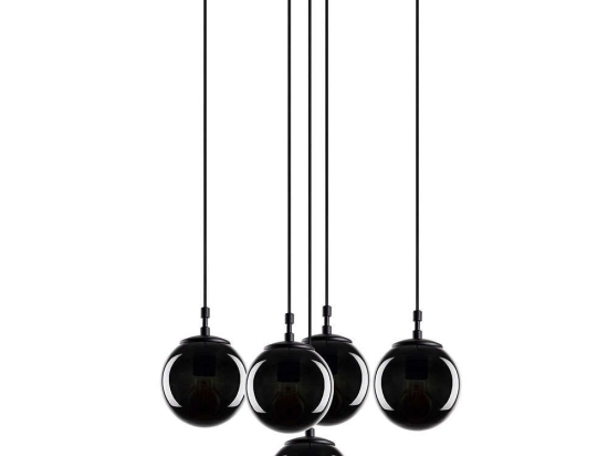 Φωτιστικό Οροφής Efe 584TTM1168 65x65x110cm 5xE27 40W Black-Fume Opviq