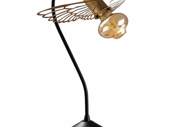 Φωτιστικό Επιτραπέζιο Angel 584TTM1702 20x20x45cm 1xE27 40W Black-Gold Opviq