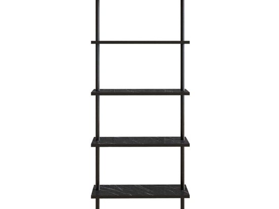 Ραφιέρα Δαπέδου Paula 541HDL1304 60x22x174cm Marble Effect Black