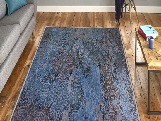 Χαλί Exfab273 593HFT1353 Grey-Blue-Brown Conceptum Hypnose 140X220 cm