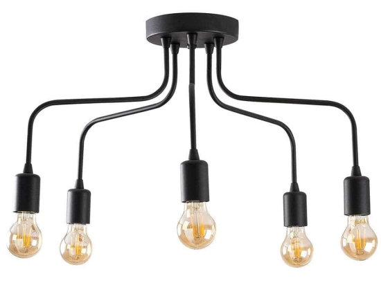 Φωτιστικό Οροφής - Πλαφονιέρα Candelabra 584TTM1218 59x59x35cm 5xE27 40W Black Opviq