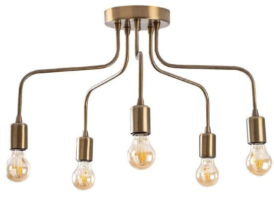 Φωτιστικό Οροφής - Πλαφονιέρα Candelabra 584TTM1219 59x59x35cm 5xE27 40W Gold Opviq