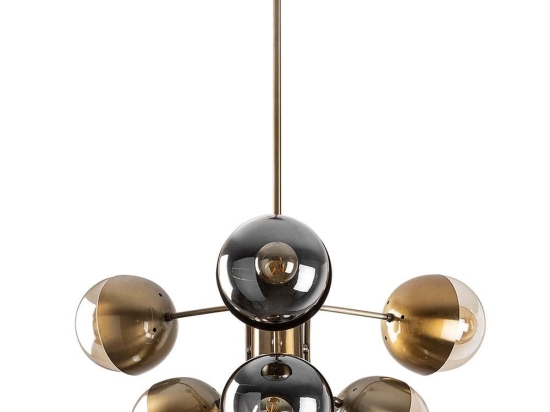 Φωτιστικό Οροφής Karsor 584TTM1259 64x64x79cm 6xE27 40W Gold Opviq