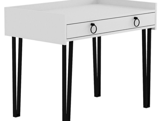 Γραφείο Sponge 855DTE3843 100x62x81,5cm White-Anthracite