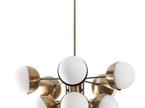 Φωτιστικό Οροφής Karsor 584TTM1288 68x68x75cm 10xE27 40W Gold-White Opviq