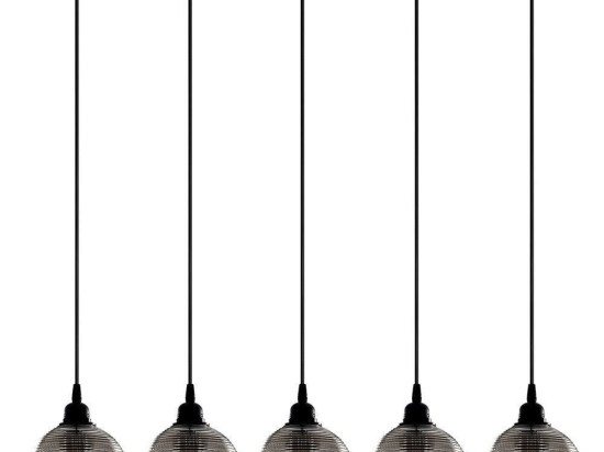 Φωτιστικό Οροφής - Ράγα Smoked 892OPV1880 85x85x114cm 5xE27 40W Black-Fume Opviq