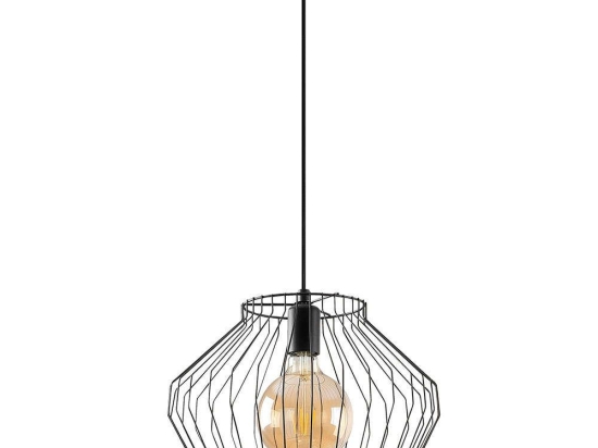 Φωτιστικό Οροφής Vazo 584TTM1417 35x35x126cm 1xE27 40W Black Opviq
