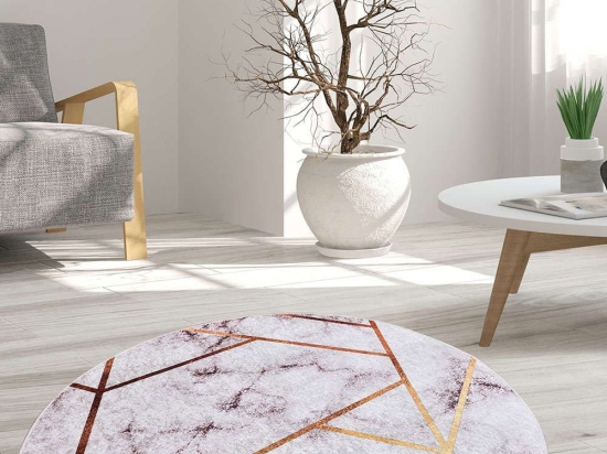 Χαλί Brett Djt Çap White-Gold Conceptum Hypnose 200X200cm Round