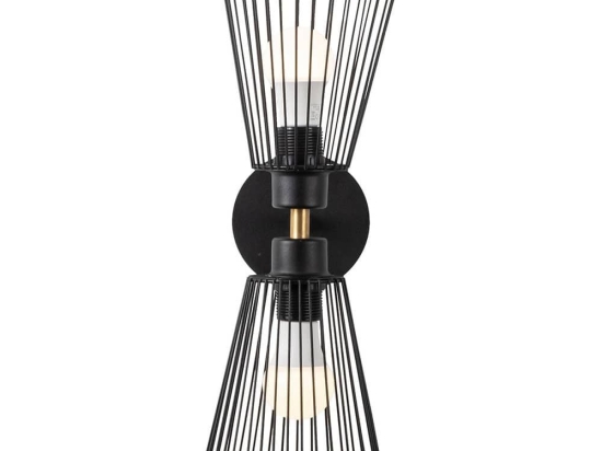 Φωτιστικό Τοίχου - Απλίκα Zeyno 584TTM1967 16x16x48cm 2xE27 40W Black Opviq