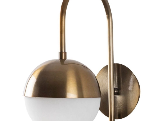 Φωτιστικό Τοίχου - Απλίκα Karsor 584TTM1969 15x25x30cm 1xE27 40W Bronze-White Opviq
