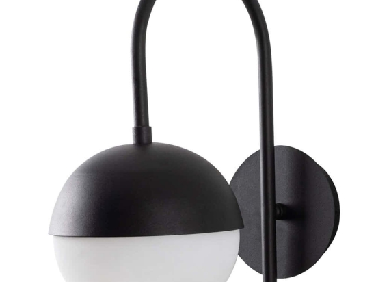Φωτιστικό Τοίχου - Απλίκα Karsor 584TTM1971 15x25x30cm 1xE27 40W Black-White Opviq
