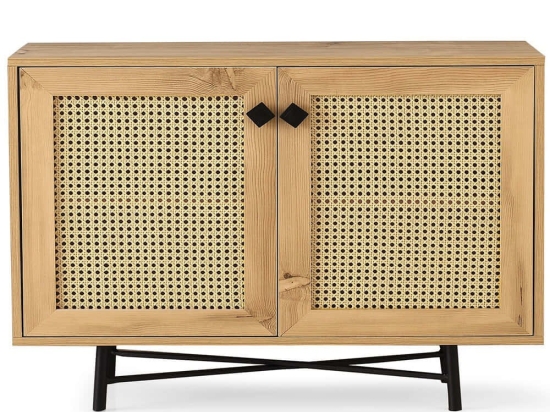Μπουφές Tarsus 854KLN3910 100x40x77cm Oak Μοριοσανίδα, Μέταλλο