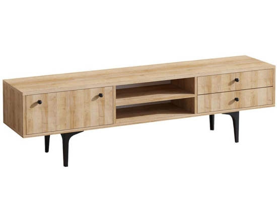 Έπιπλο Tηλεόρασης Alessa 393MRD1103 180x35x47cm Oak
