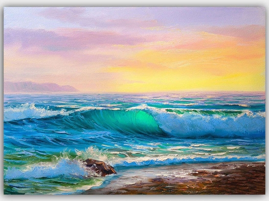 Πίνακας Καμβάς 441HPE2471 100x70cm Multi Wallity Οριζόντιοι Ξύλο, Καμβάς