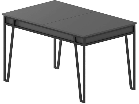 Τραπέζι Επεκτεινόμενο Pal 855DTE4603 132/170x80x76cm Anthracite-Black Μοριοσανίδα, Μέταλλο