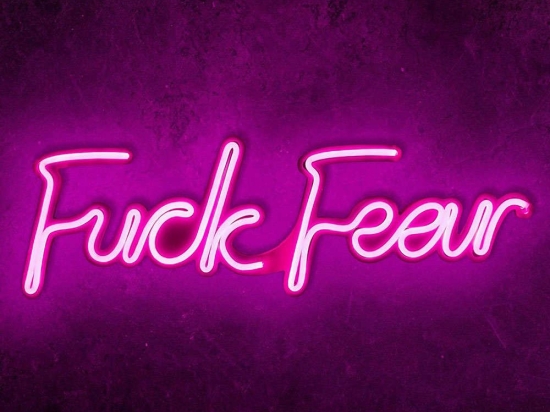 Διακοσμητικό Φωτιστικό Τοίχου Fuck Fear 395NGR1570 49x2x15,5cm Led 13,6W Pink Wallity