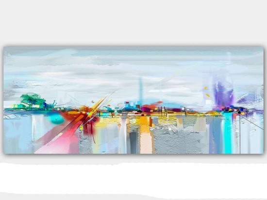 Πίνακας Καμβάς 451ERN1165 120x50cm Multi Wallity Οριζόντιοι Καμβάς