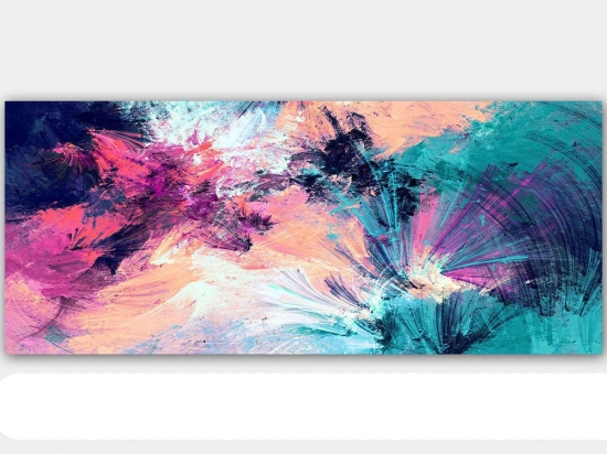 Πίνακας Καμβάς 451ERN1679 120x50cm Multi Wallity Οριζόντιοι Καμβάς