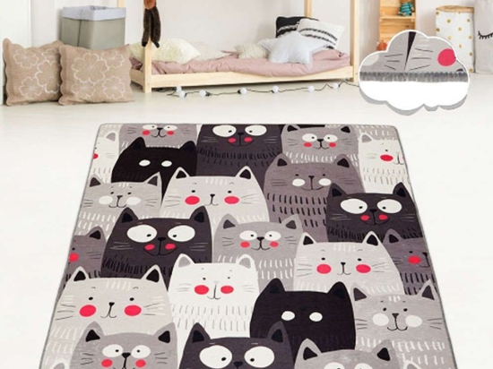 Χαλί Cats Djt Grey-Multi Conceptum Hypnose 100X200cm