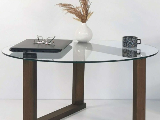 Τραπέζι Σαλονιού 552NOS1404 80x80x41cm Walnut