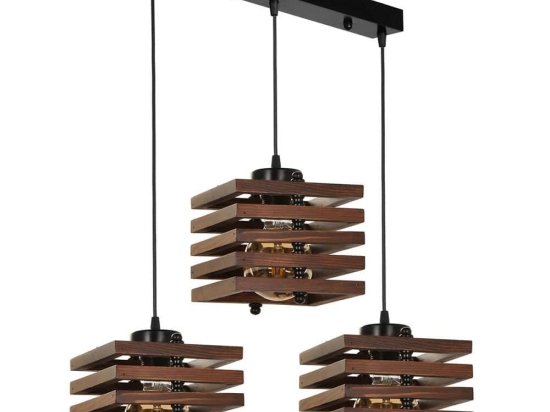 Φωτιστικό Οροφής - Ράγα Cara 534LUN3342 55x18x70cm 3xE27 40W Brown Opviq
