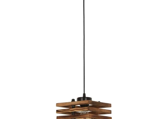 Φωτιστικό Οροφής Cara 534LUN3347 18x70cm 1xE27 40W Brown-Black Opviq
