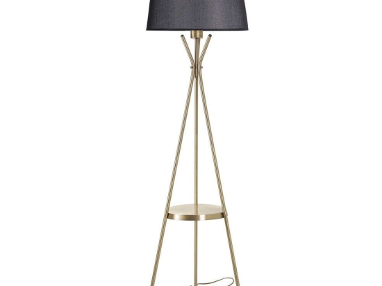Φωτιστικό Δαπέδου Venedik 534LUN3690 50x165cm 1xE27 40W Black-Gold Opviq