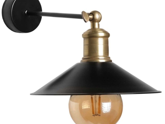 Φωτιστικό Τοίχου - Απλίκα Emma 534LUN3826 Φ23x20cm 1xE27 60W Black Opviq