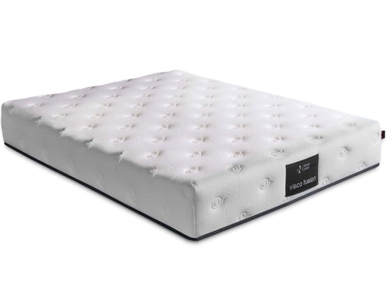 Στρώμα Visco Fusion Luxury 480NRN1188 160x200cm Memory Foam/Pocket Spring White Υπέρδιπλo