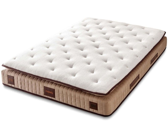 Στρώμα Majesty Luxury 480NRN1249 160x200cm White-Brown Υπέρδιπλo