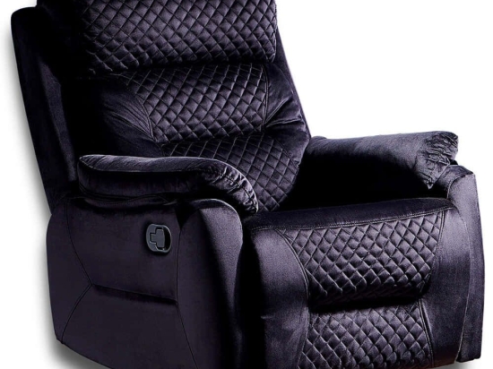 Πολυθρόνα Relax Περιστρεφόμενη Trone 480NRN2505 80x80x105cm Black