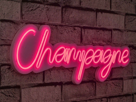 Διακοσμητικό Φωτιστικό Τοίχου Champagne 395NGR1792 60x18cm Led 13,6W Pink Wallity